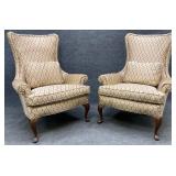 Pair of Rolled Arm Fireside Chairs