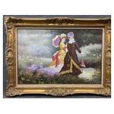 Framed Canvas of Women in Field