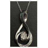 Sterling Silver & Diamond Necklace