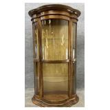 Vintage Bow Front Crystal Cabinet