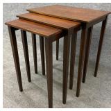 Mahogany Pencil Inlaid Nesting Tables