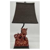 Ceramic Foo Dog Lamp w/ Shade