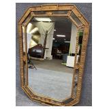 Italian Octagonal Mirror with Smoky Accents