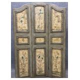 Floral Decorated 3 Panel Screen