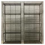 Pair of Directoire Style Metal 5 Shelf Stands