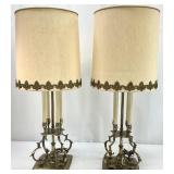 Pair of Vintage Stiffel Brass Table Lamps