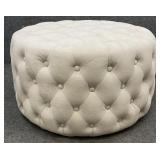 Round Button Tufted Ottoman