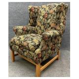 Ethan Allen Floral Upholstered Wingback