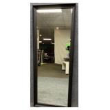 Black Frame Beveled Floor Mirror