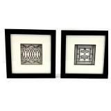 2pc Frank Lloyd Wright Adapted Art