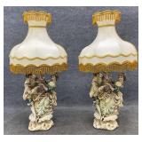 Large Italian Ceramic Figural Lamp
