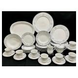 43pc Mikasa Dresden Rose China