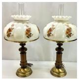 Pair of Vintage Electric Hurricane Lamps