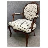 Antique French Chair with Modern Upholstery