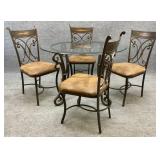 4ft Glass Top Dinette Table & Chairs