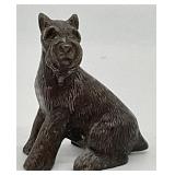 Bronze Schnauzer Dog Figurine