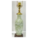 Porcelain Celadon Green Table Lamp
