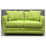 Showroom Sample Green Upholstered Loveseat
