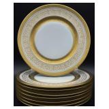 8 Heinrich & Co Gold Rimmed 11" Plates