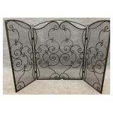Folding Scrollwork Fireplace Screen