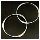 2pc Sterling Silver Bangle Bracelets