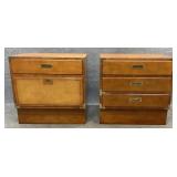 Pair of Wellington Hall Campaign Style Chests