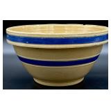 Antique Blue Stripe Stoneware Bowl