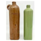 Pair of Antique Stoneware Bottles