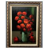 Signed Canvas Floral Artwork