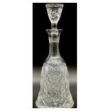 Hobstar Cut Glass Decanter