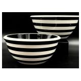 Pair of Crate & Barrel Black & White Bowls