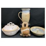 4pc Signed Studio Art Pottery