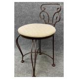 Small Metal Frame Vanity Bench