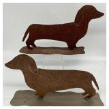Pair of Metal Dachshund Cut Outs