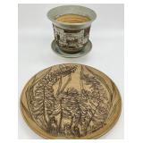 Webb Pottery Planter and Charger