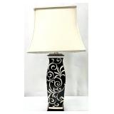 Black & White Ceramic Table Lamp with Shade
