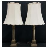 Pair of Vintage Column Lamps