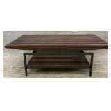 Modern Slat Top Coffee Table