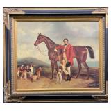 Fox Hunt Horse & Hounds Antiqued Print