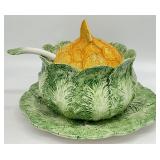 Green Cabbage Tureen with Underplate