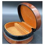 Italian Leather Wrapped Jewelry Box