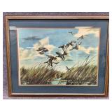 Framed Bruce Lattig "Late Lot" Duck Print