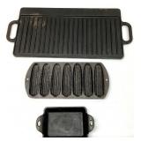 3pc Lodge Cast Iron Griddle & More
