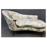Floral Upholstered French Chaise