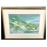 Framed Carolyn Blish "At the Beach Print"