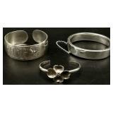 3pc Sterling Silver Bracelets