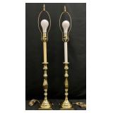 Pair of Large Brass Table Lamps