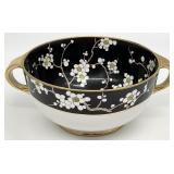 Nippon Black & White Double Handled Bowl