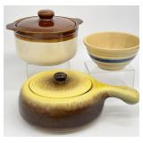 Three Piece Vintage Ceramic Cookware