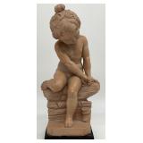 A. Giannelli Vintage Statue of Nude Woman on Bench